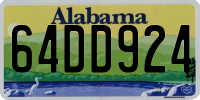 AL license plate 64DD924