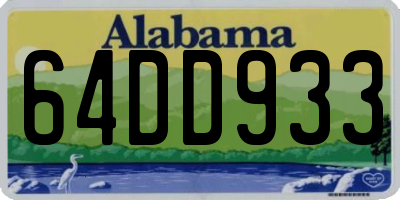 AL license plate 64DD933