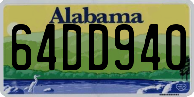 AL license plate 64DD940