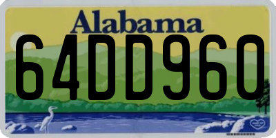 AL license plate 64DD960
