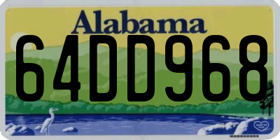 AL license plate 64DD968