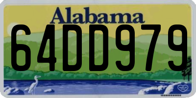 AL license plate 64DD979