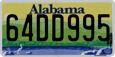 AL license plate 64DD995