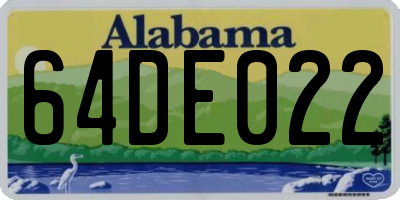 AL license plate 64DE022