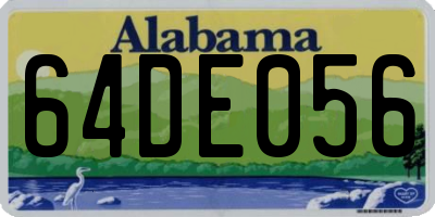 AL license plate 64DE056