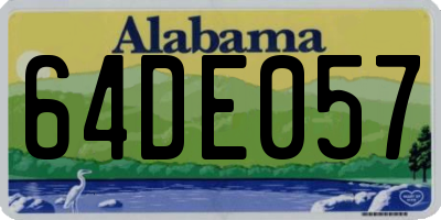 AL license plate 64DE057