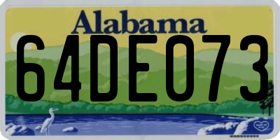 AL license plate 64DE073