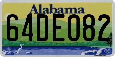 AL license plate 64DE082