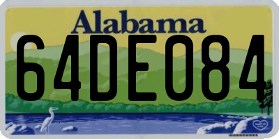 AL license plate 64DE084
