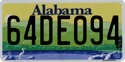 AL license plate 64DE094