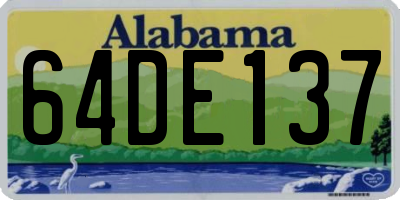 AL license plate 64DE137