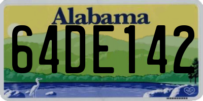 AL license plate 64DE142