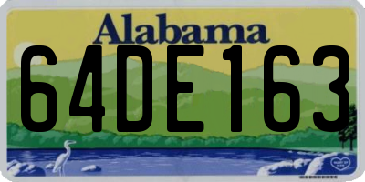 AL license plate 64DE163