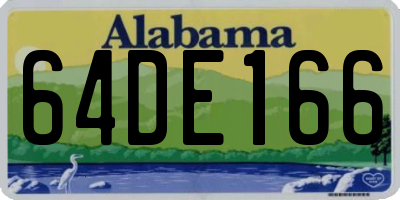 AL license plate 64DE166