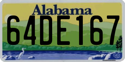 AL license plate 64DE167
