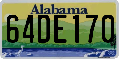 AL license plate 64DE170