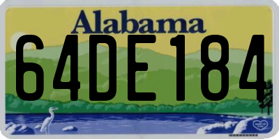 AL license plate 64DE184