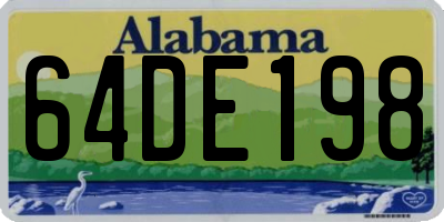 AL license plate 64DE198