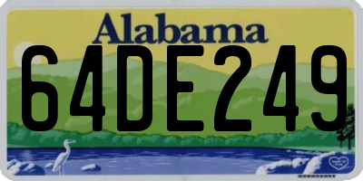 AL license plate 64DE249
