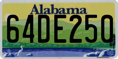 AL license plate 64DE250