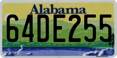 AL license plate 64DE255