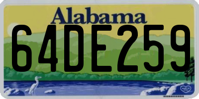 AL license plate 64DE259