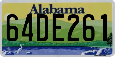 AL license plate 64DE261
