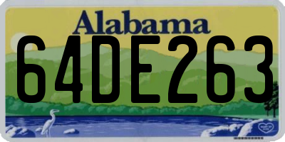 AL license plate 64DE263