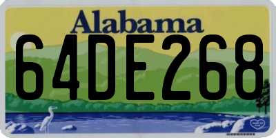 AL license plate 64DE268