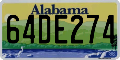AL license plate 64DE274