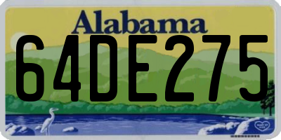 AL license plate 64DE275