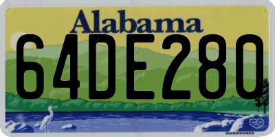AL license plate 64DE280