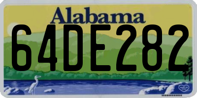 AL license plate 64DE282