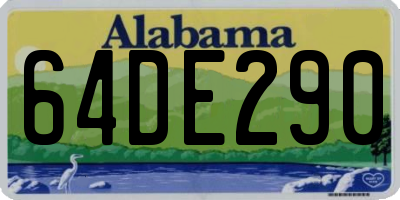 AL license plate 64DE290