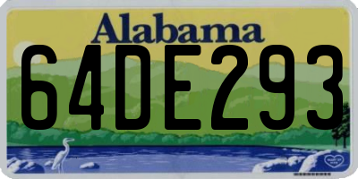 AL license plate 64DE293
