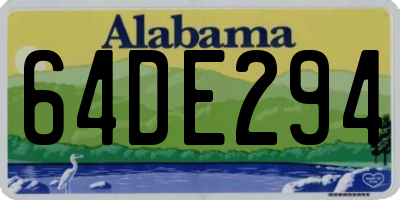 AL license plate 64DE294