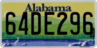 AL license plate 64DE296