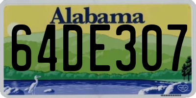 AL license plate 64DE307
