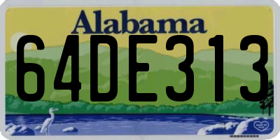 AL license plate 64DE313