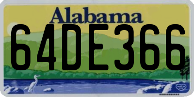 AL license plate 64DE366