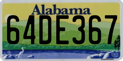 AL license plate 64DE367