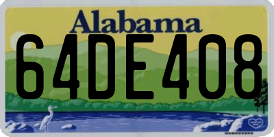AL license plate 64DE408