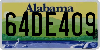 AL license plate 64DE409