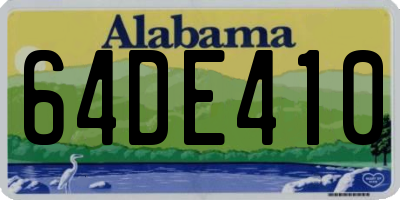AL license plate 64DE410