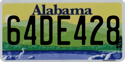 AL license plate 64DE428