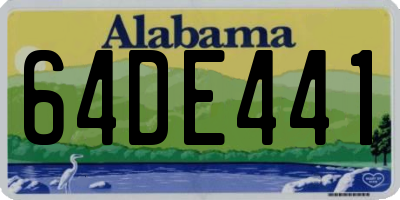 AL license plate 64DE441