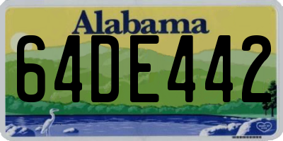 AL license plate 64DE442
