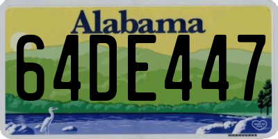 AL license plate 64DE447