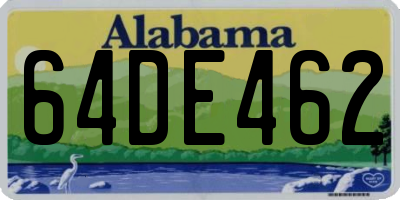 AL license plate 64DE462