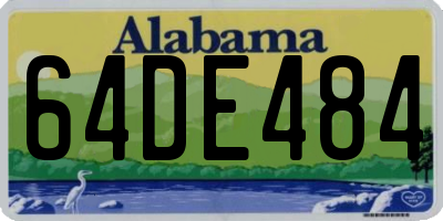 AL license plate 64DE484